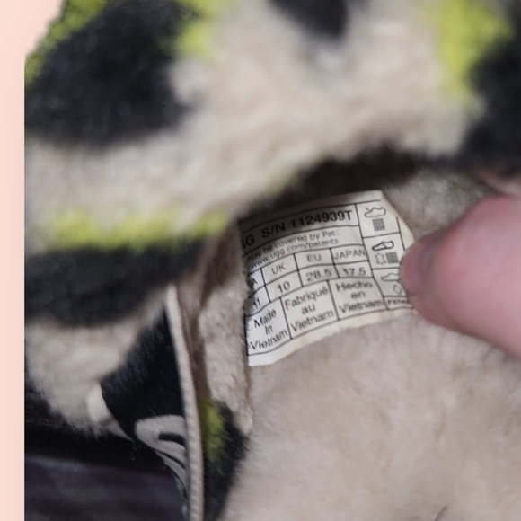 Uggs Fluff Yeah Animalia Black Neon Leopard Slingback Sandal For toddlers Fluffy - Picture 4 of 4